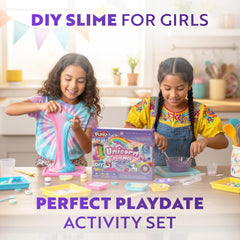 Playz fluffy slime creation offering tactile, imaginative crafting