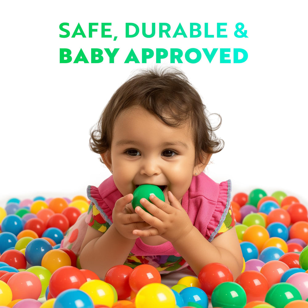 Playz washable ball pit balls are easy to clean after messy play.