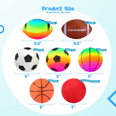 PlayZap 5-inch basketball balls with non-slip grip for easy catching.