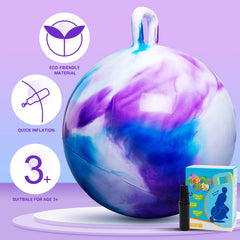 PlayZap hopper ball bright color design captures kids’ imagination during play.