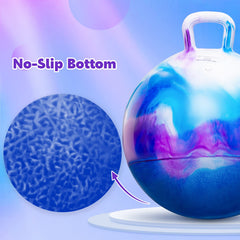 PlayZap hopper ball inflates quickly with included pump for quick setup.