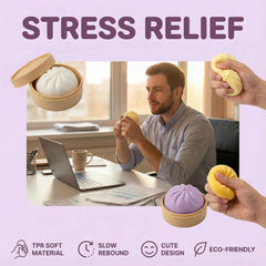 Plman squishy dumpling duo in purple shown for tactile play and mood support.