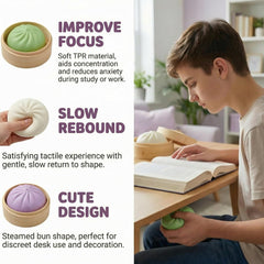 Plman dumpling squishy texture close-up highlights soft, skin-friendly surface ideal for kneading.