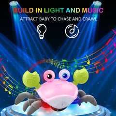 Plnmlls Crawling Crab Toy features a rechargeable battery for cordless play.