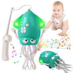 Plnmlls Dancing Octopus Toy face light sparks visual interest during play