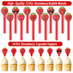 PLOUGVI strawberry keychains offer cute keepsakes for guests.