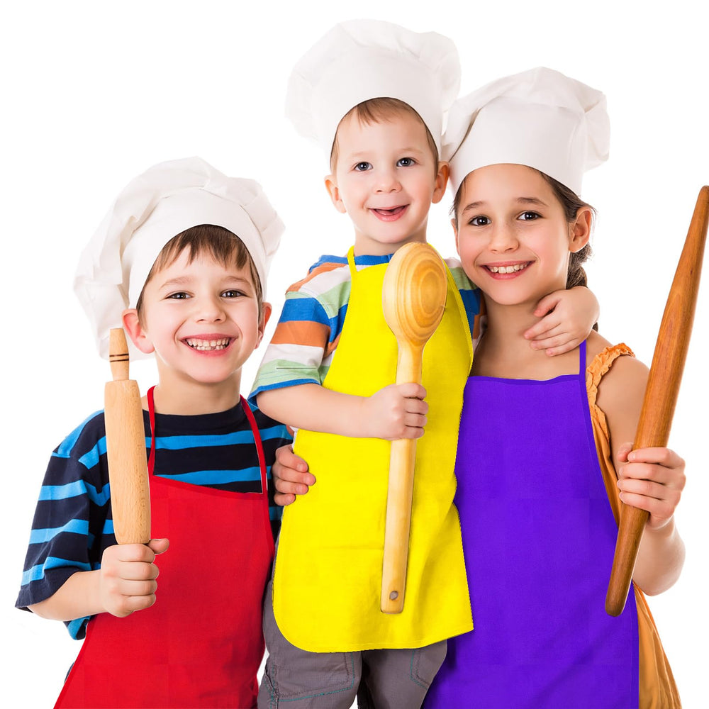Colorful PLULON kids art aprons ideal for classroom activities