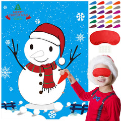 PLULON snowman poster backdrop for festive party games