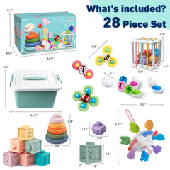 Plunack 6-in-1 rings encourage color matching and fine motor development.