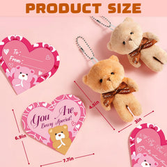 Plunack Valentines bear with bow for adorable display.