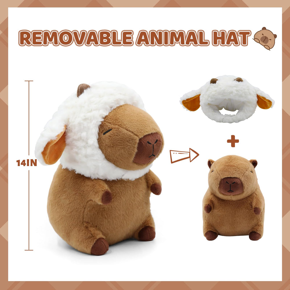 Plupiapio Capybara plush panda hat adds a playful storytelling element.