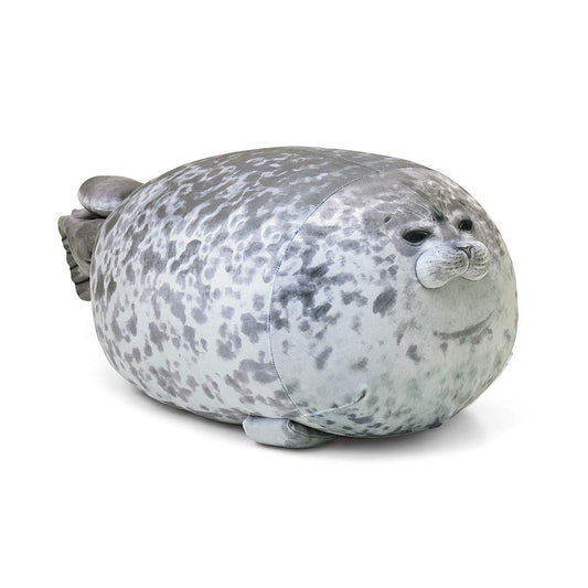 Plupiapio Seal Pillow front view shows ultra-soft hug-ready plush.
