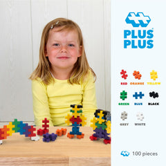 PLUS PLUS BIG on-the-go STEM toy for car rides and cafe visits.