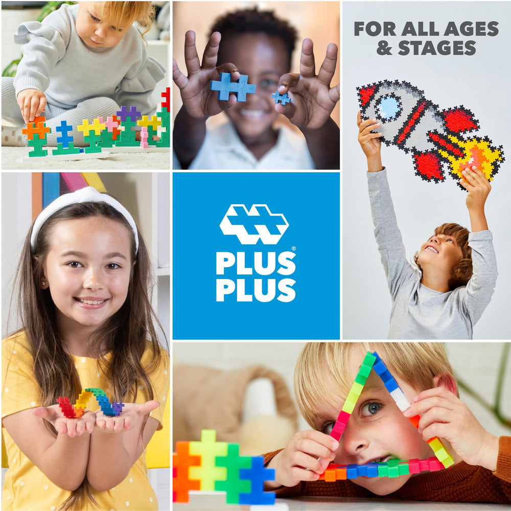 PLUS PLUS BPA-free pieces assure safe tactile exploration during play