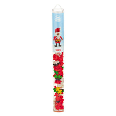 Kids building a Santa Claus figure with PLUS PLUS pieces for hands-on learning.