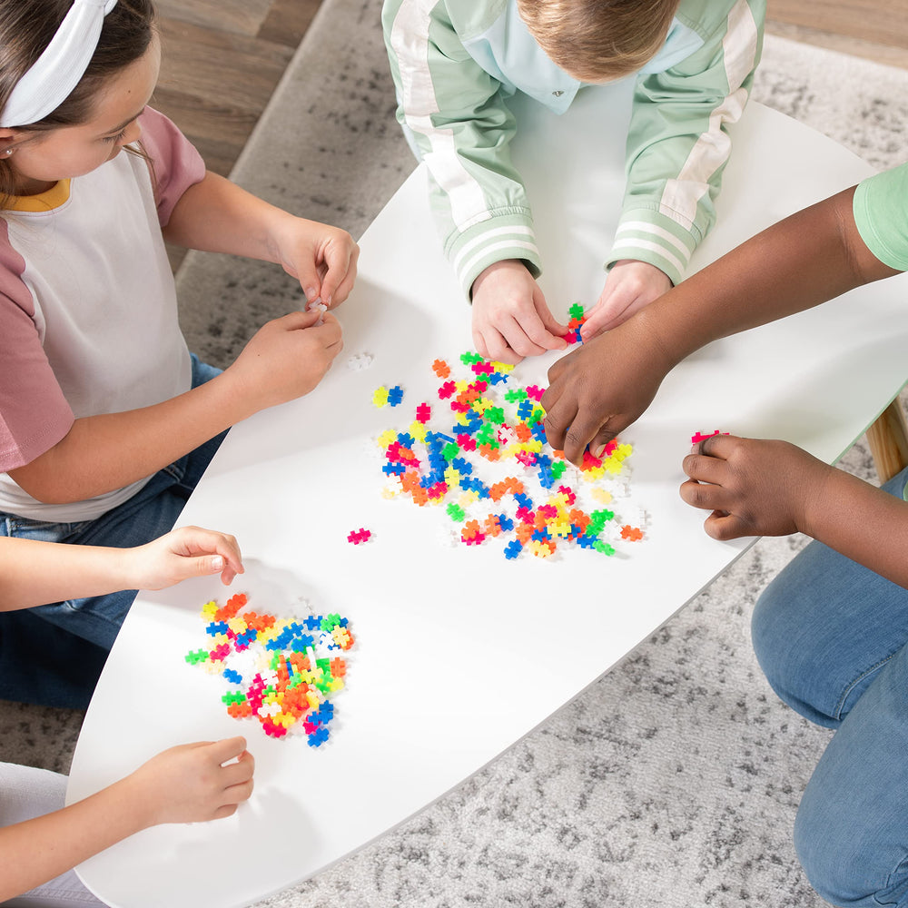 PLUS PLUS Neon mosaics inspire vibrant, tactile play that supports fine motor skills during learning.
