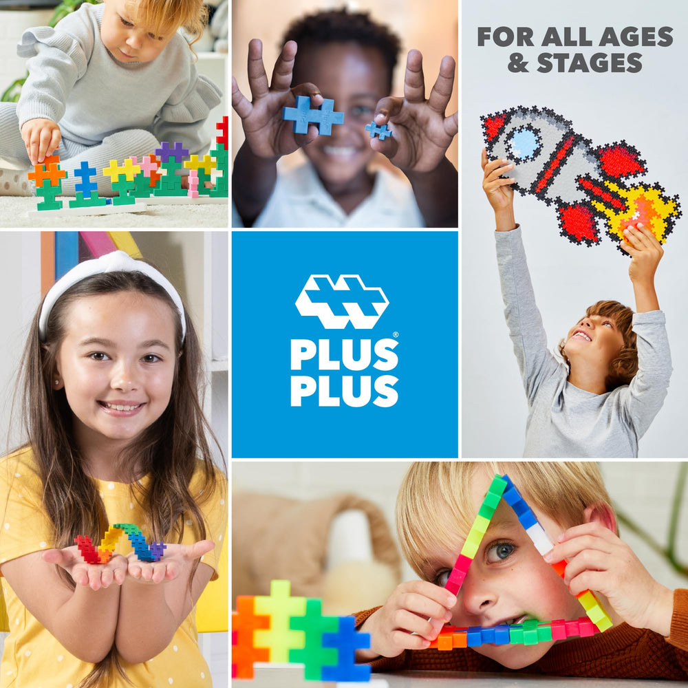 Plus Plus Puzzle by Number 500-piece colorful 3D pixel art to display