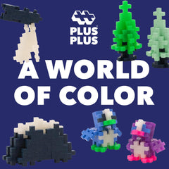 PLUS PLUS travel-friendly tube supports on-the-go play.