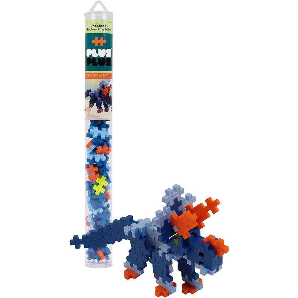 Plus Plus Triceratops tube pieces enable creative, hands-on STEM play