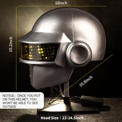 Pluscraft Deluxe Punk Helmet top view highlighting head size fit for adults