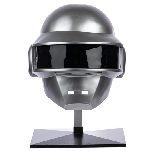 Pluscraft Deluxe Thomas Guy helmet, front view, adds striking punk cosplay impact for events.