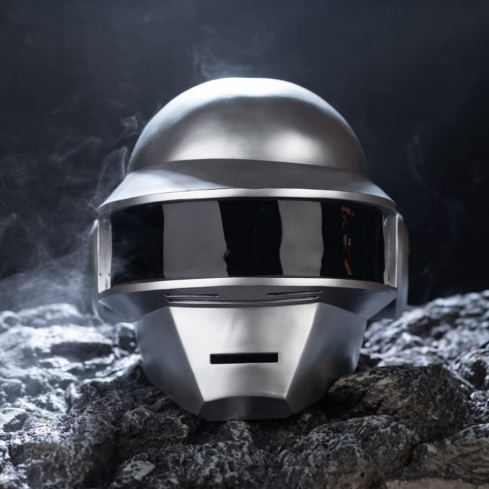 Pluscraft Deluxe Thomas Guy helmet, worn look, perfect cosplay accessory for Halloween and music festivals.