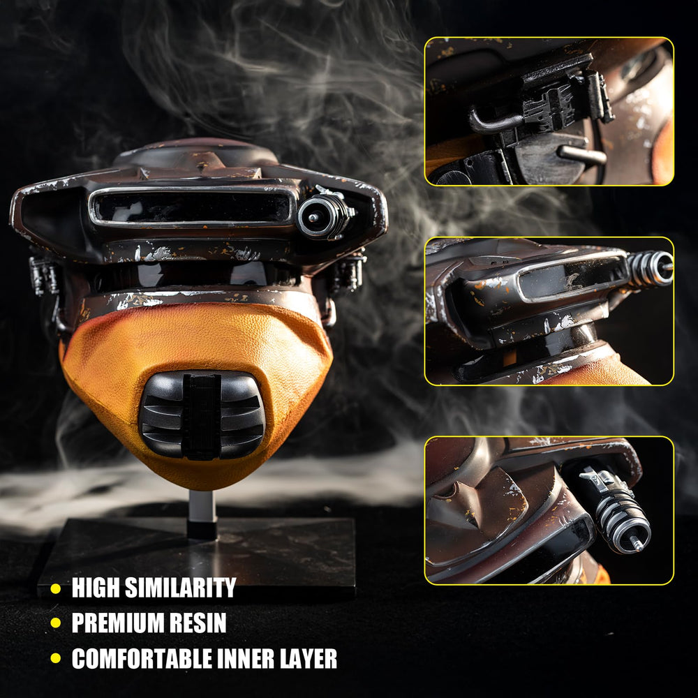Pluscraft Leia Boushh Helmet premium resin build for durable, eco-friendly cosplay gear