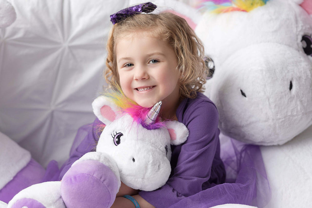 PLUSHIBLE Poppy unicorn machine-washable for easy cleaning and refresh.