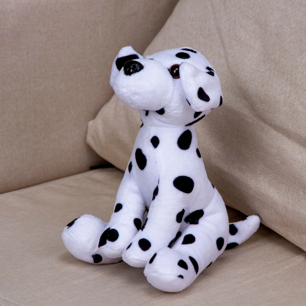 Back view of Plushland Pawpal Dalmatian 8-inch plush with secure stitching