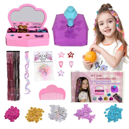 Pluspace Hair Gem Stamper Kit with mirror for easy backstage touch-ups