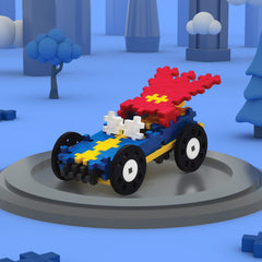 PLUS PLUS white hubs add clean, finished looks to 3D mosaics.