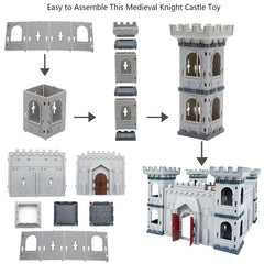 Plustopoy catapult and arrow tower for interactive siege scenes.