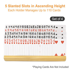 Plusvivo Canasta and Bridge ready card holder shown in use