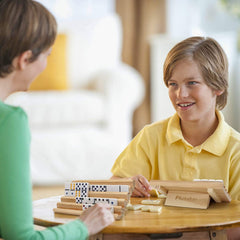 Plusvivo domino racks dimensions ten-by-five-point-five-by-zero-point-seven-nine inches.
