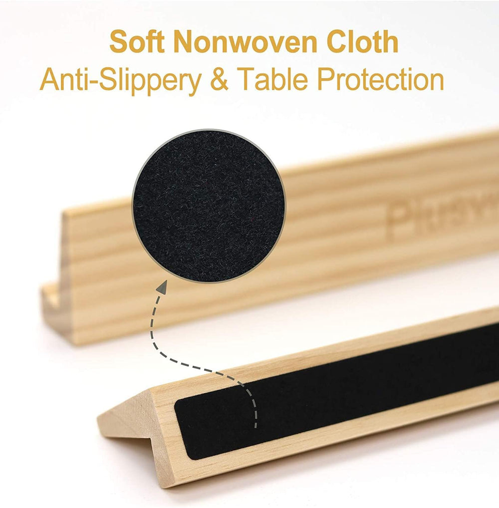 Plusvivo pine domino trays with soft felt bottom protecting table surface