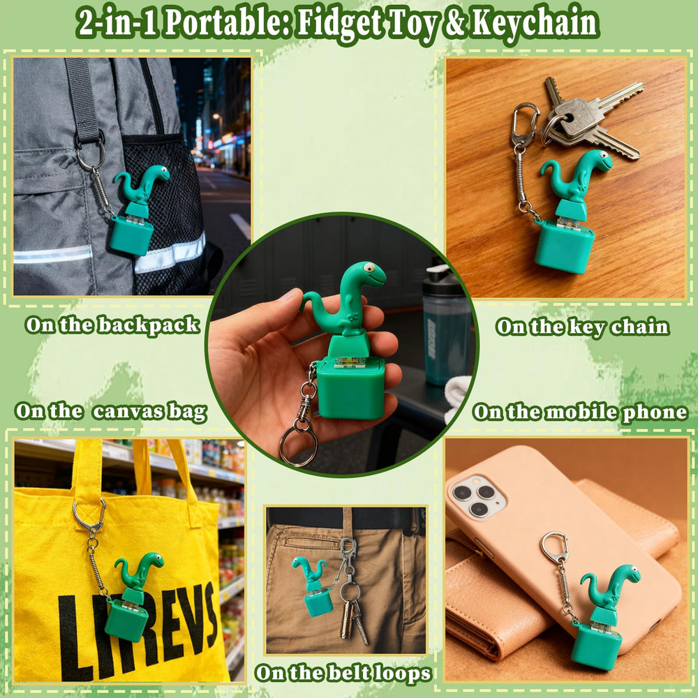PMDYBY Lizard keychain attaches to bags for on-the-go sensory play.