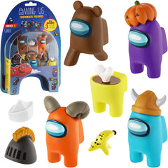 P.M.I. Among Us crewmates pack with five figures for imaginative play.