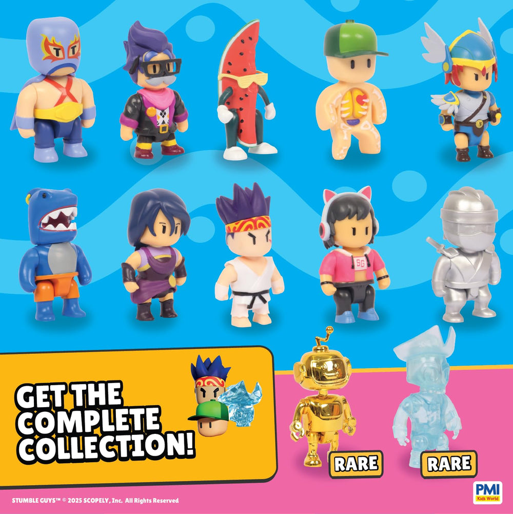 P.M.I. Stumble Guys Series 3 mini figures pose-ready for dynamic displays.