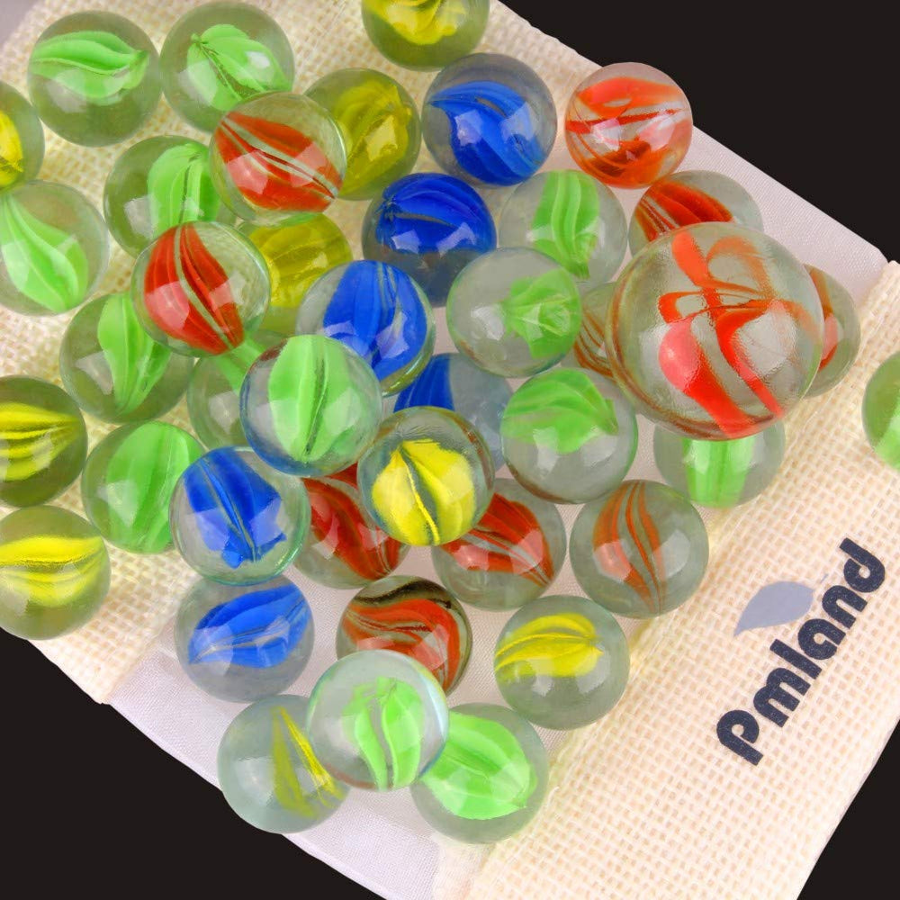 PMLAND deluxe drawstring storage bag keeps marbles organized.