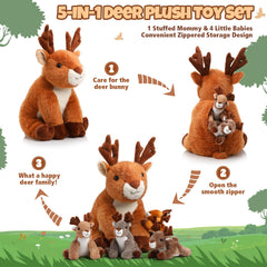 Poen plush deer fawn 12cm in varying colors for versatile display and hugs