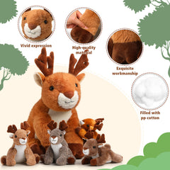 Poen plush deer fawn 12cm in different poses for storytime adventures