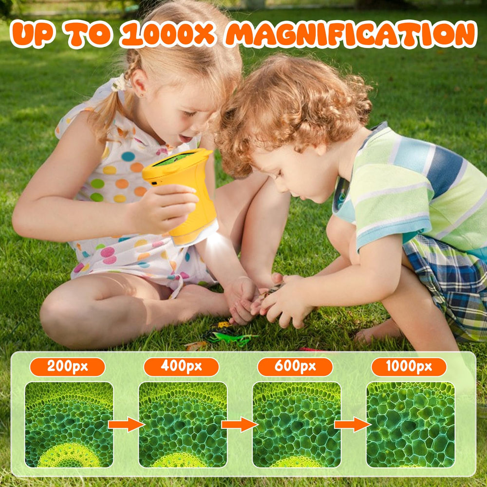 Pofaueo kids microscope with 2-4 inch display enables clear exploration