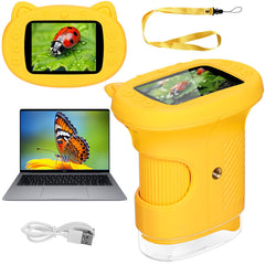 Pofaueo portable microscope screen view shows 1000x detail for curious kids