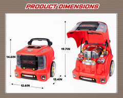 POFJOEQ truck engine toy with removable parts invites real-world repair play