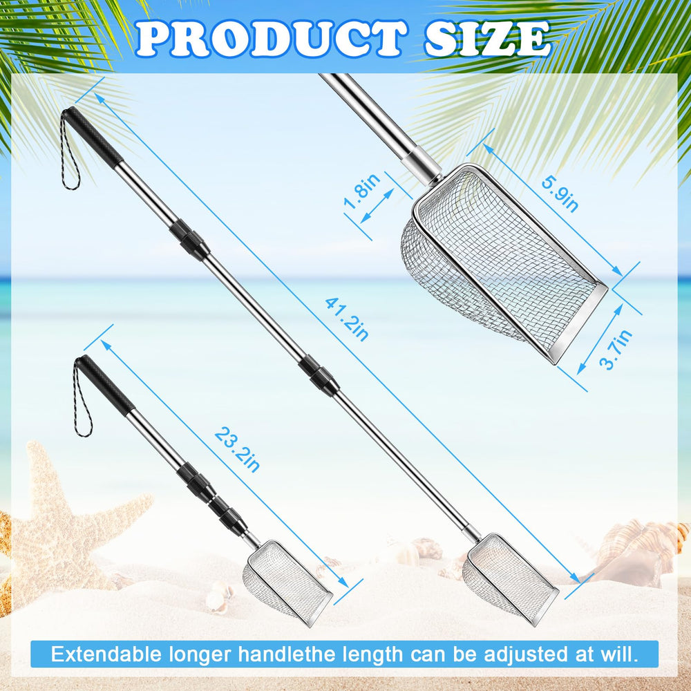 POILKMNI six-inch scoop shovel provides extra shell capacity.