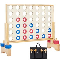 Pointyard Giant 4-in-Row board assembled for outdoor family fun.