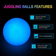 POITOI glow balls are great for beginners learning hand‑eye coordination.