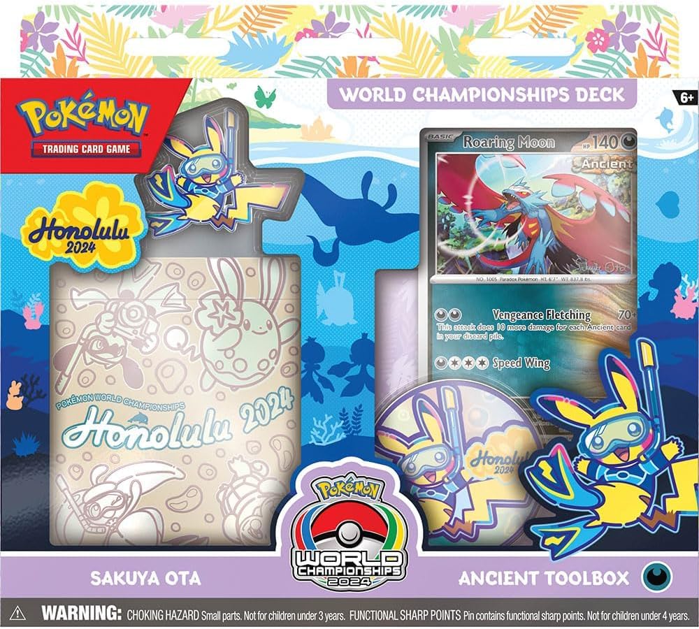 Pokemon 2024 World Championships Deck cards back view highlighting card backs and layout.