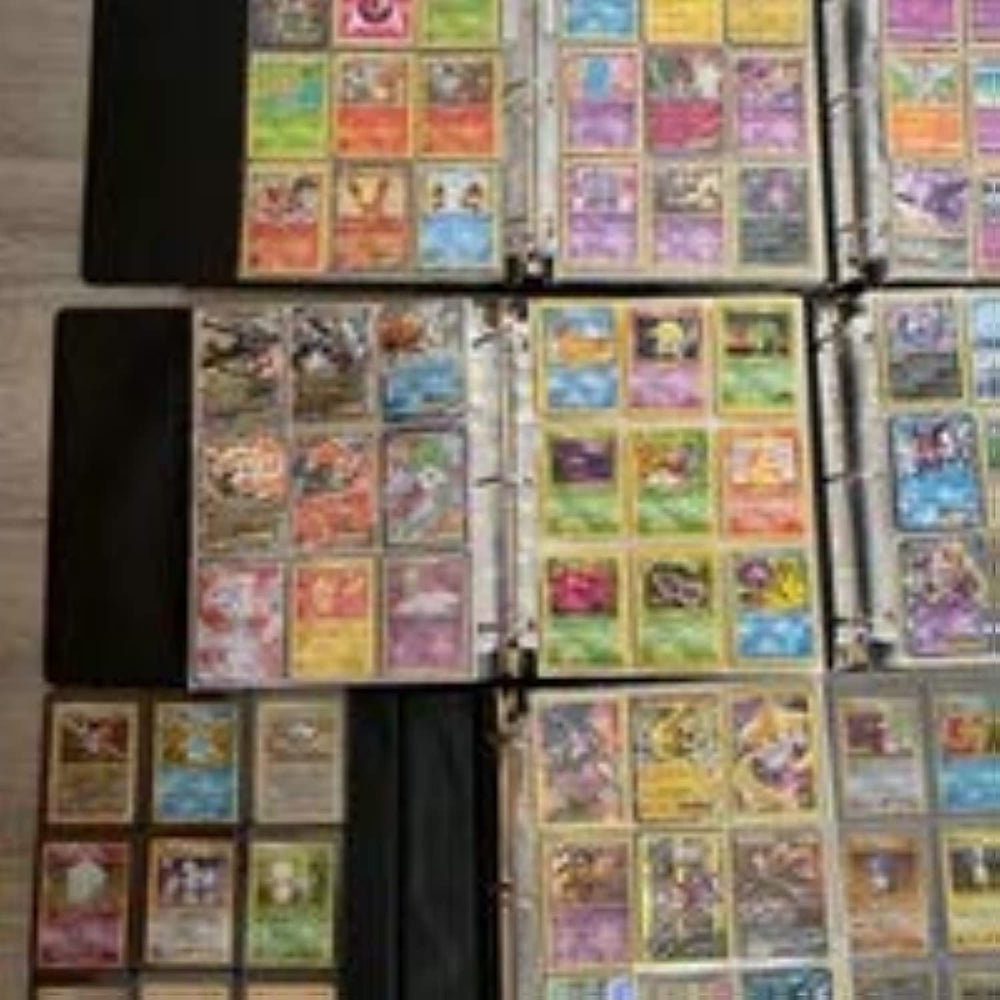 Pokemon 50 assorted cards spread showing variety for trading