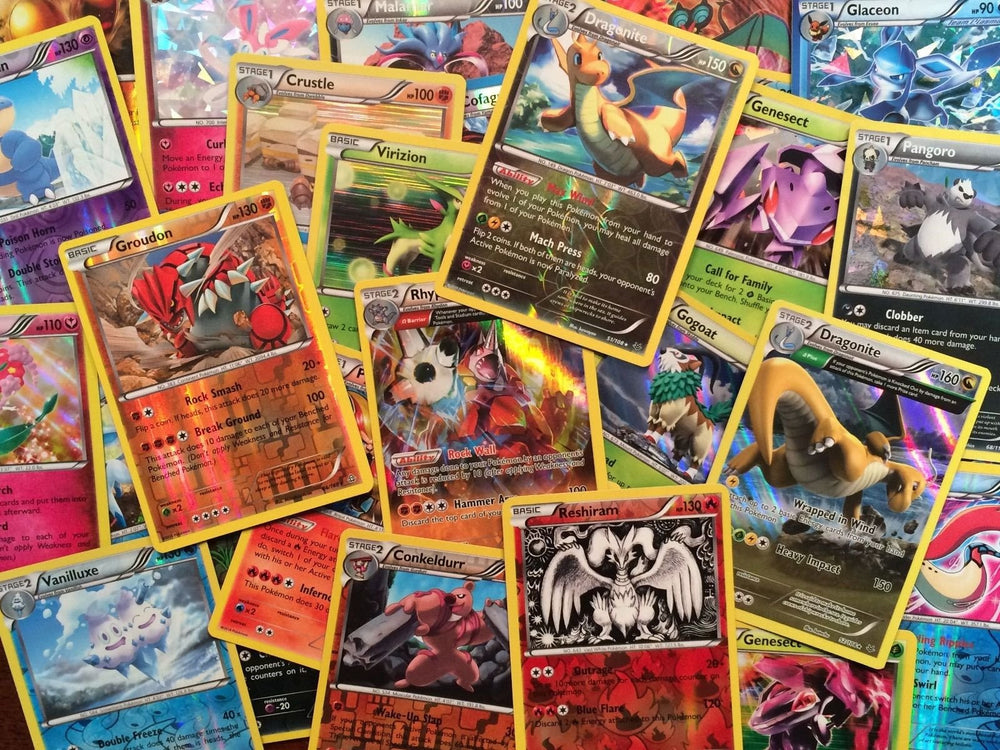 Pokemon 50-card lot with sleeved cards for quick collection setup.